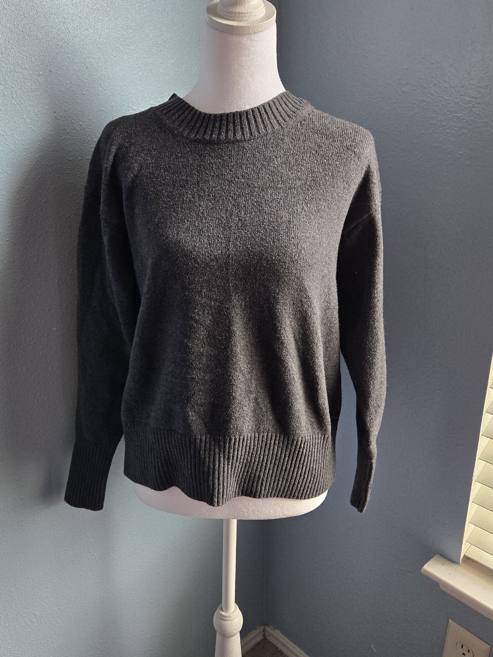 Banana Republic Dark Charcoal Crewneck Sweater